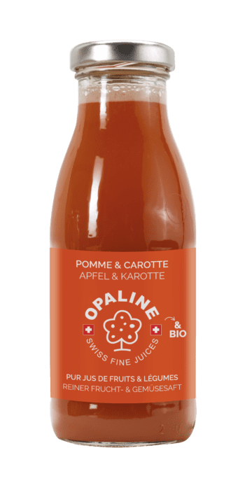 Bio-Apfel und Karotte